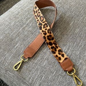 Madewell calf hair cheetah crossbody strap!